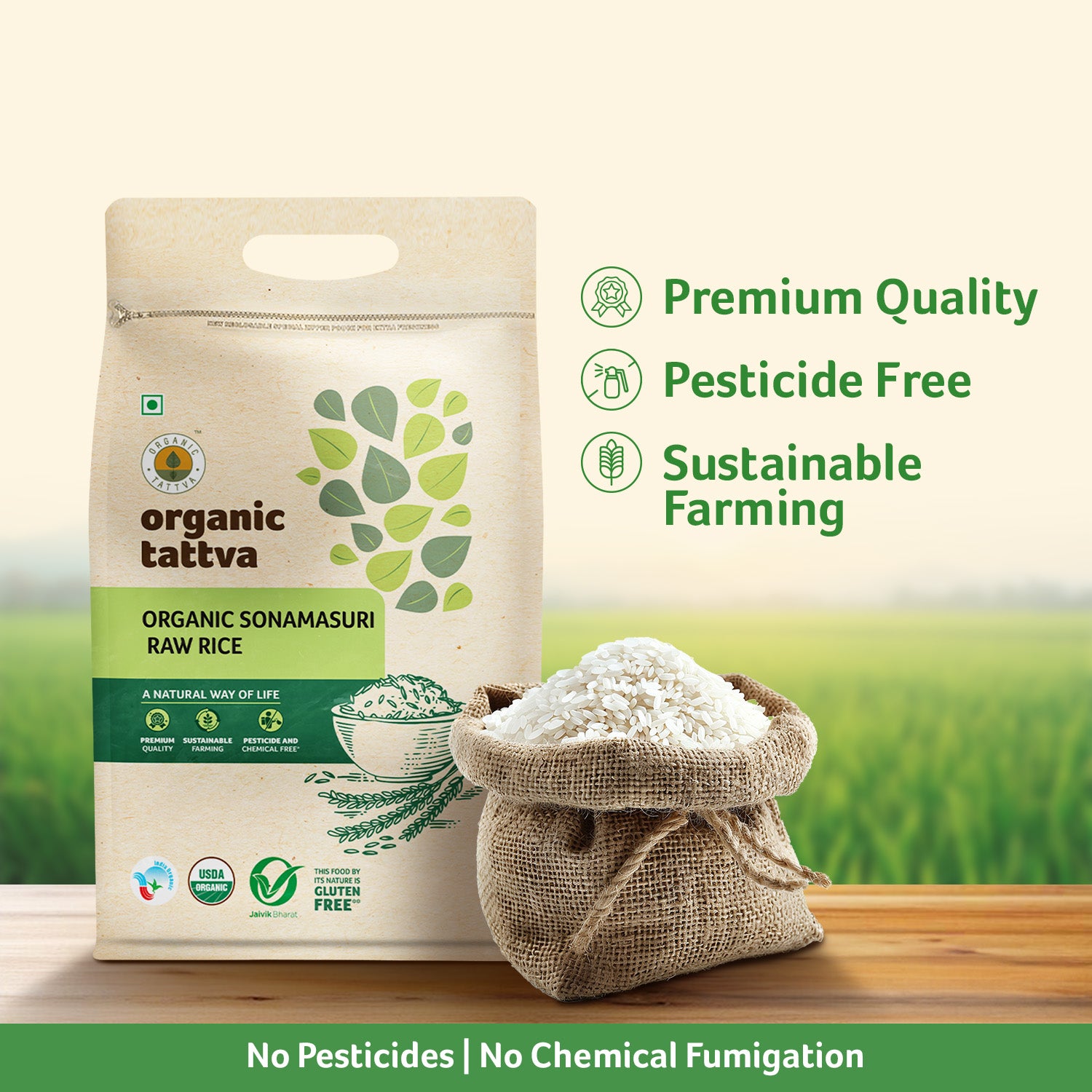 Organic Sonamasuri Rice White