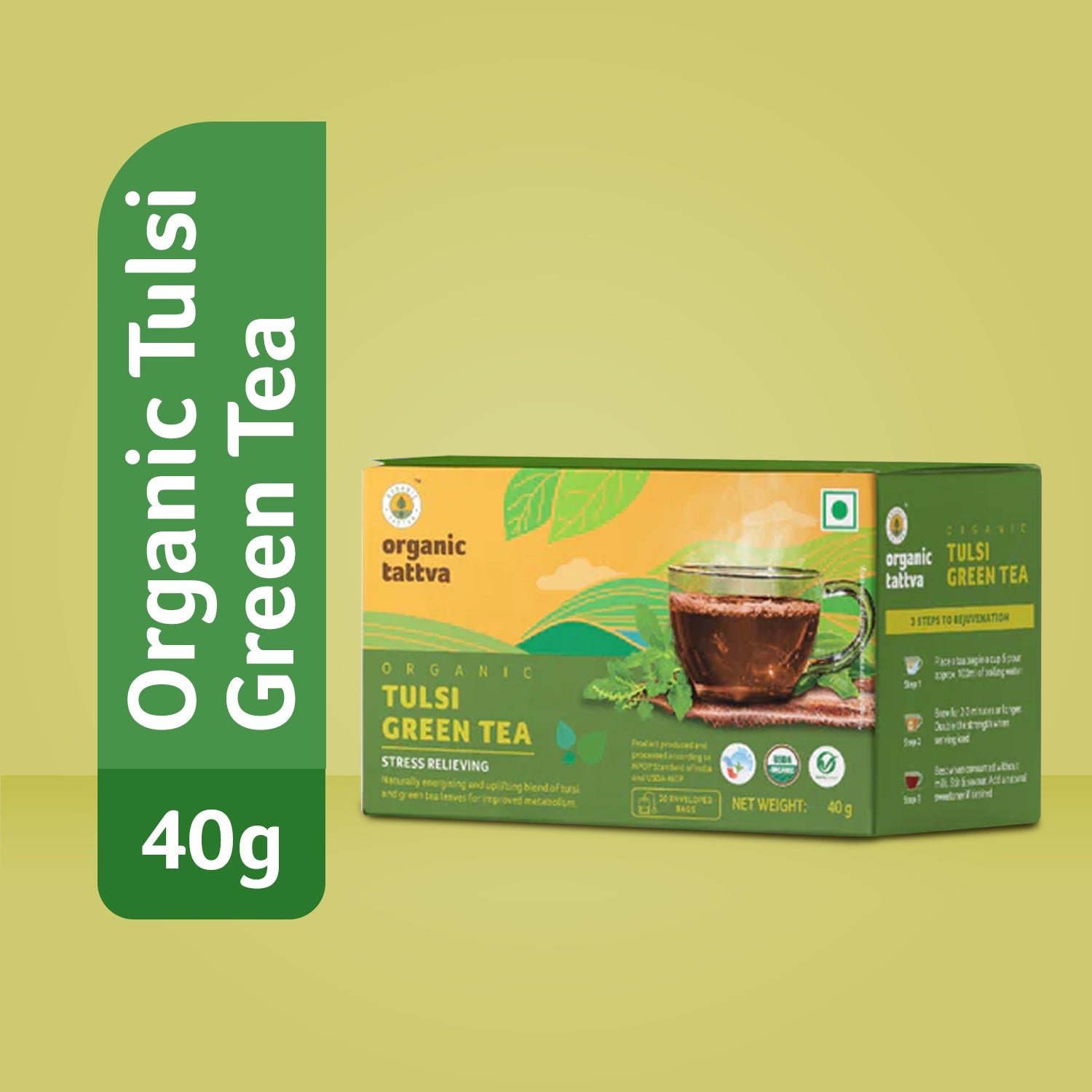 Organic Tulsi Green Tea (20 teabags)