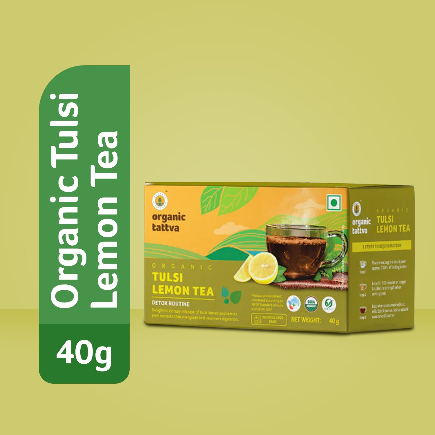 Organic Tulsi Lemon Tea (20 teabags)