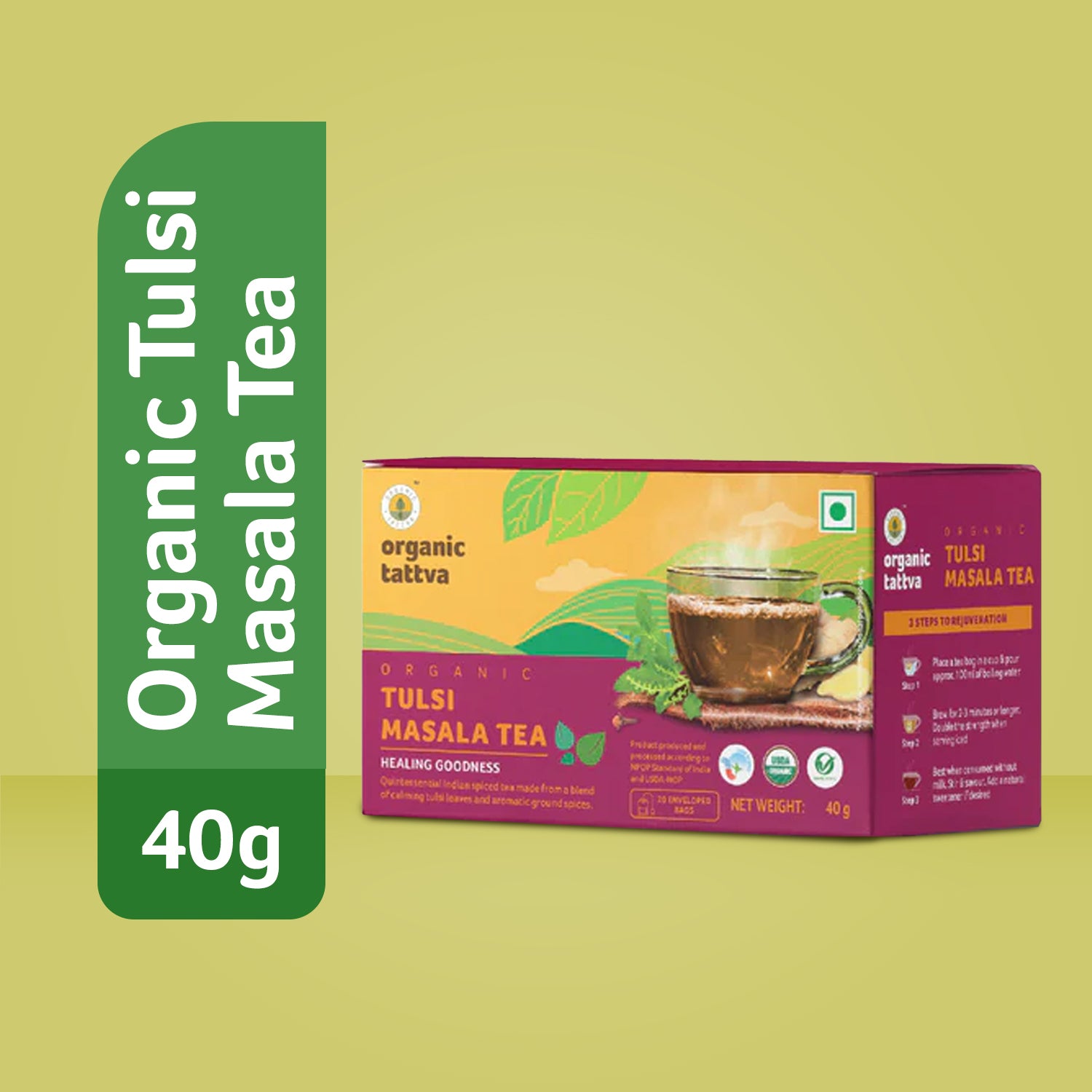 Organic Tulsi Masala Tea (20 teabags)