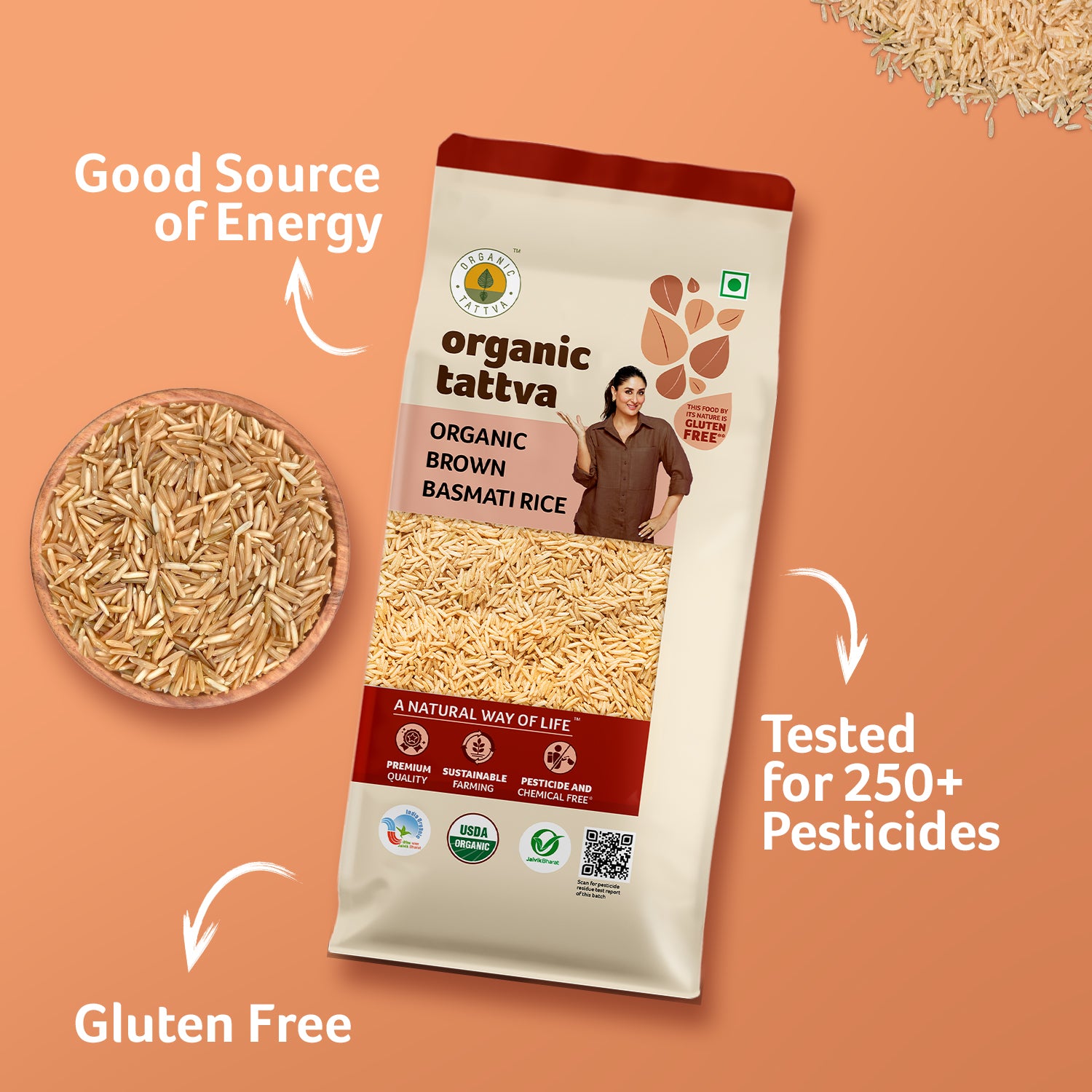 Organic Brown Basmati Rice view 3