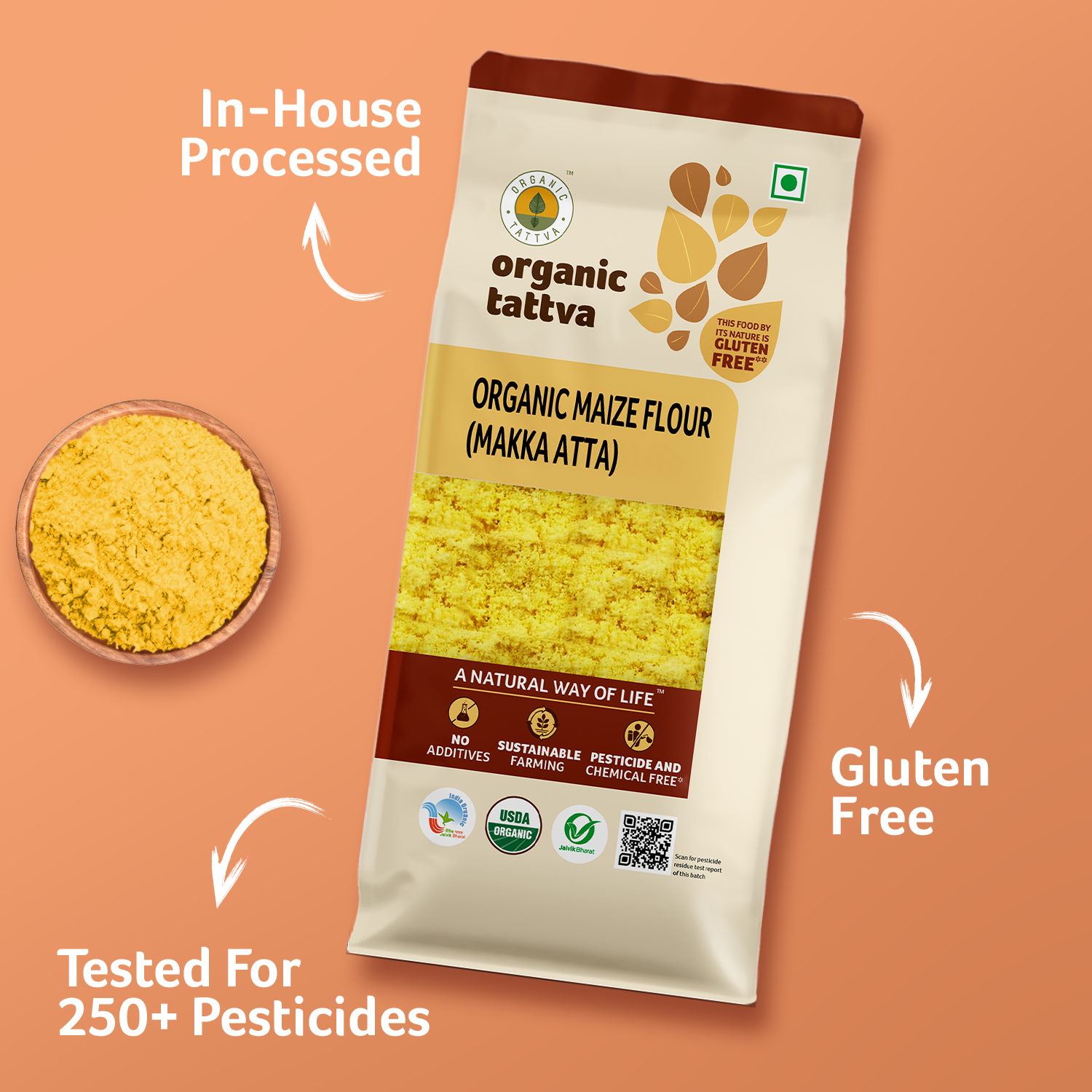 Organic Maize Flour (Makka Atta)