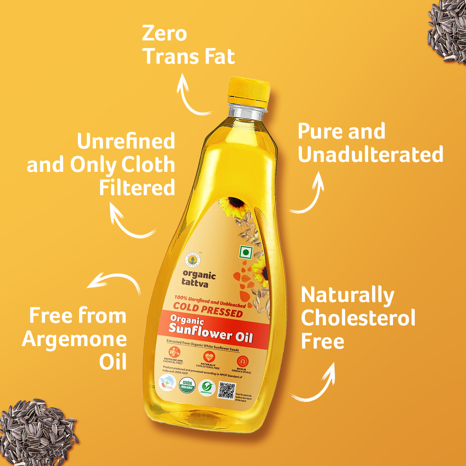 Organic  Cold Pressed Sunflower Oil
