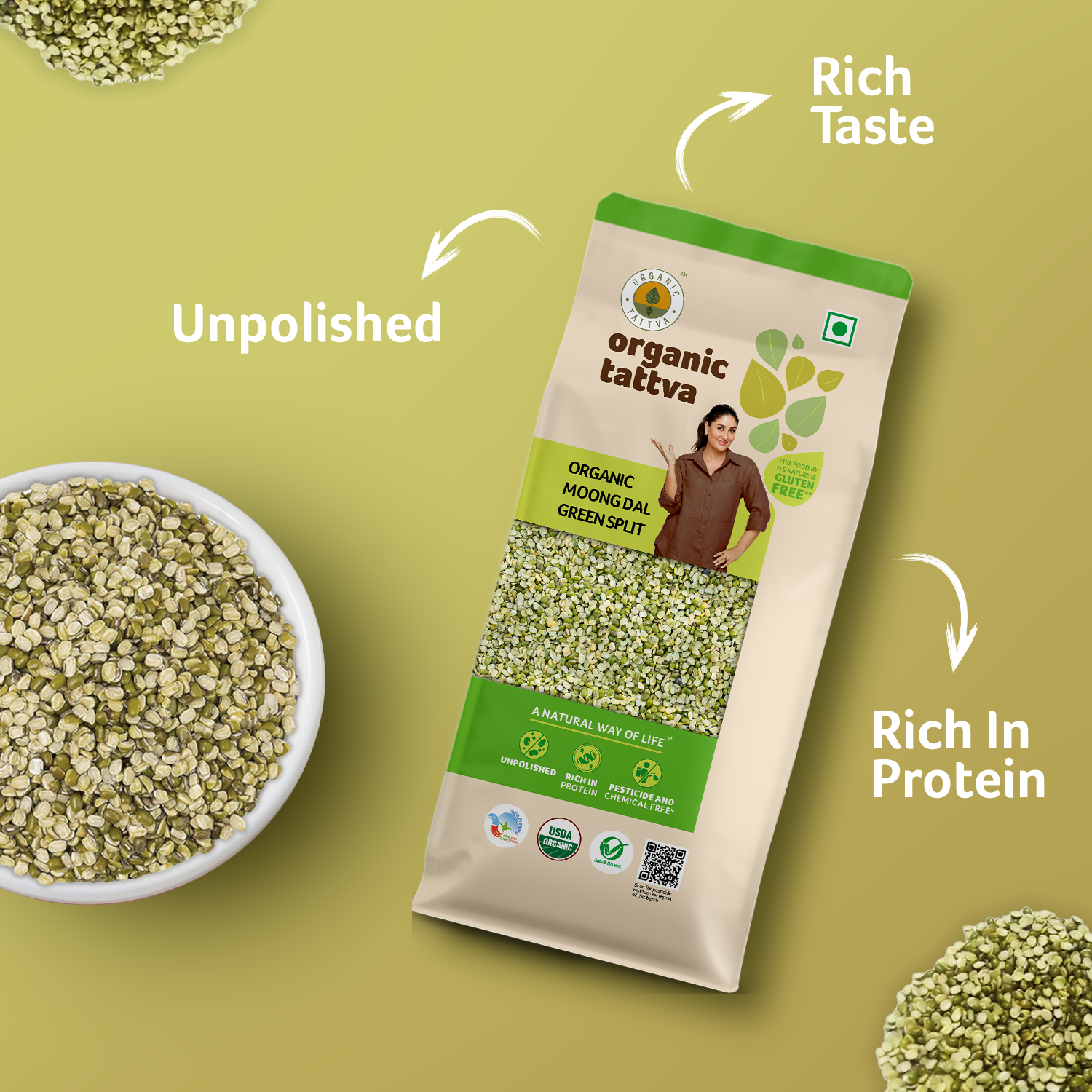 Organic Moong Dal Green Split