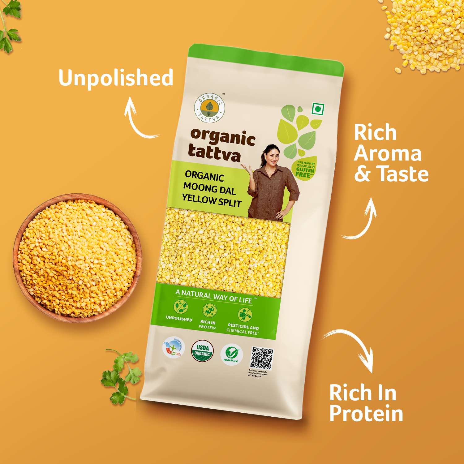 Organic Moong Dal Yellow Split