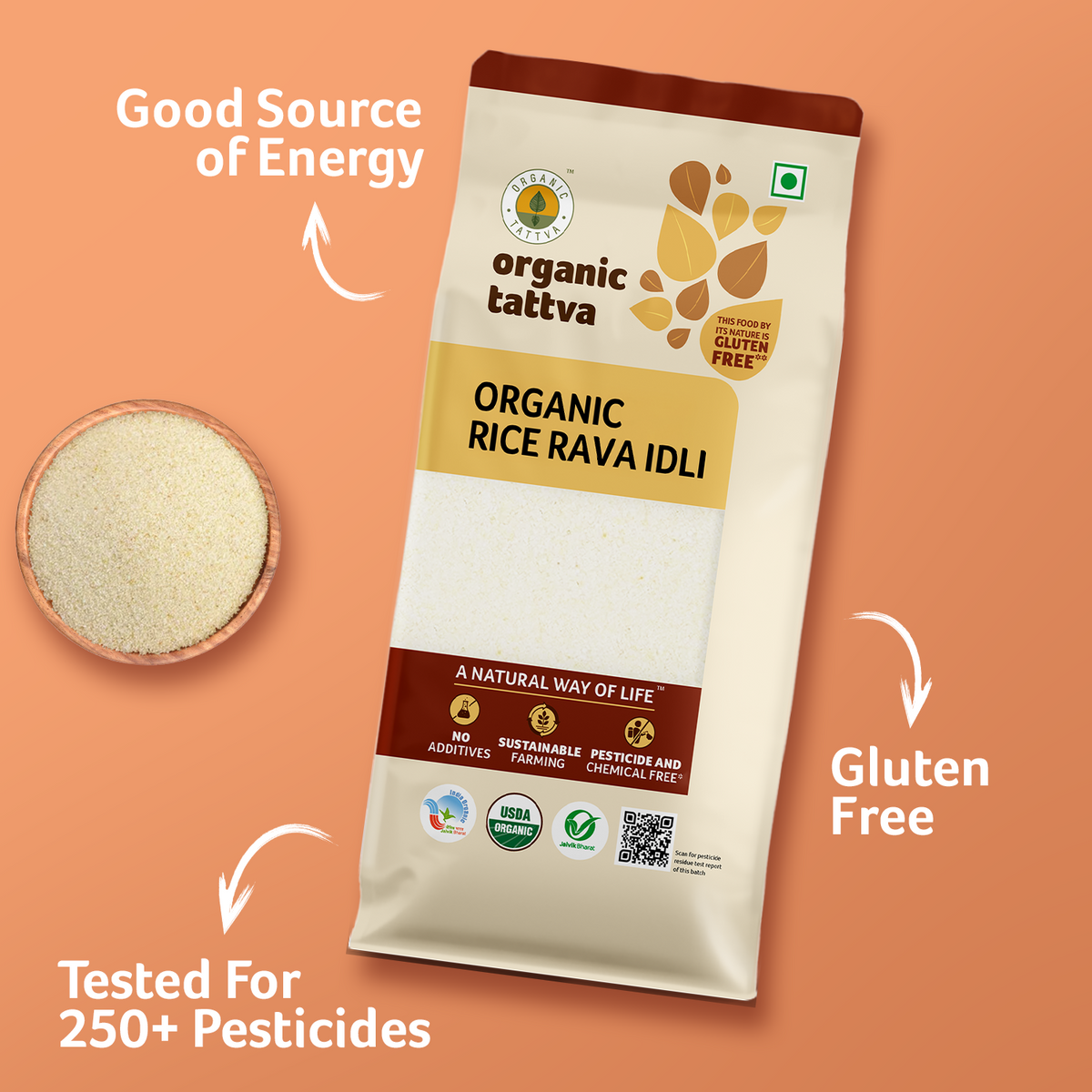 Happy Org Rice Rava Buy Rice Rava Idli Online – Organic & Healthy Breakfast – Organic Tattva
