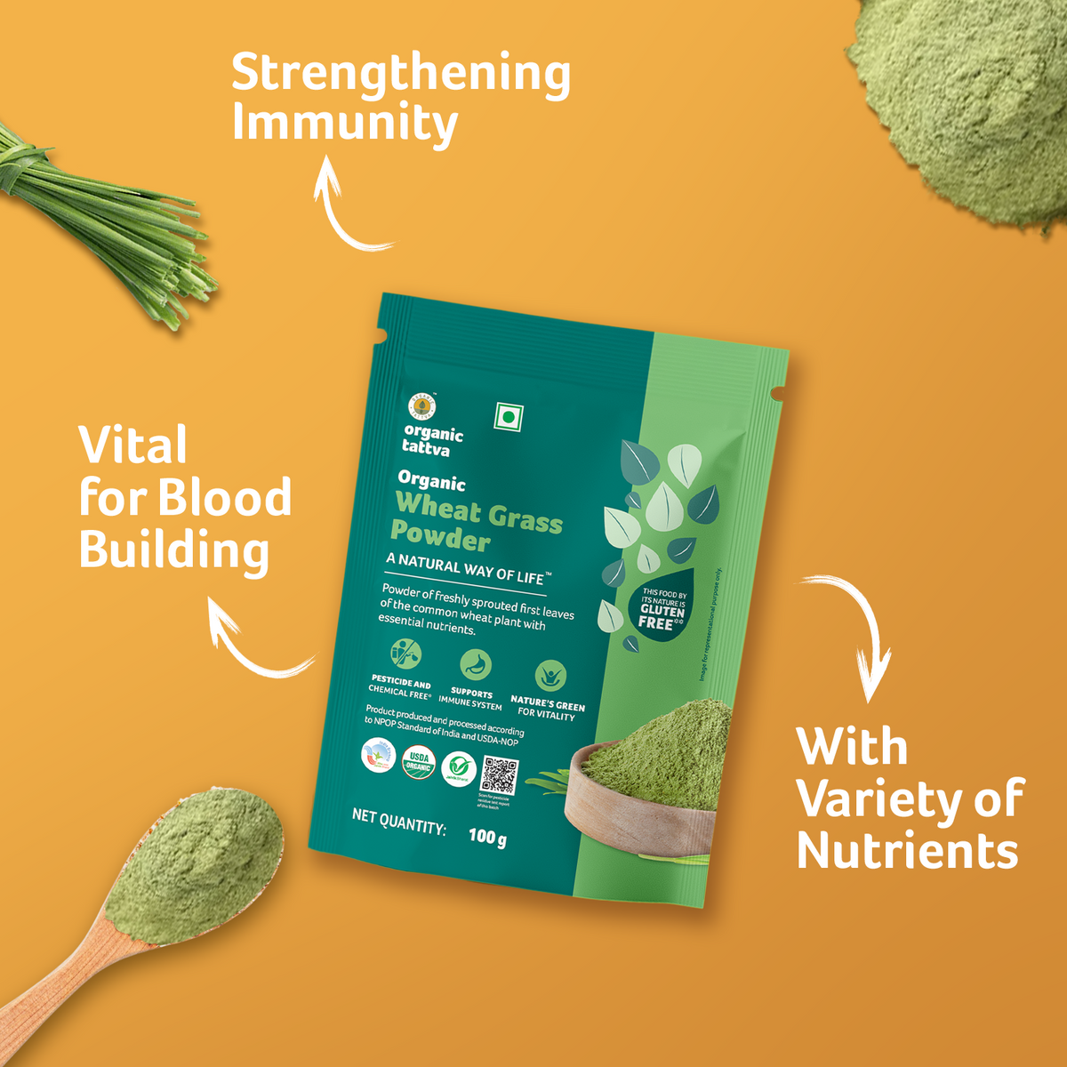 Shop Organic Wheat Grass Powder