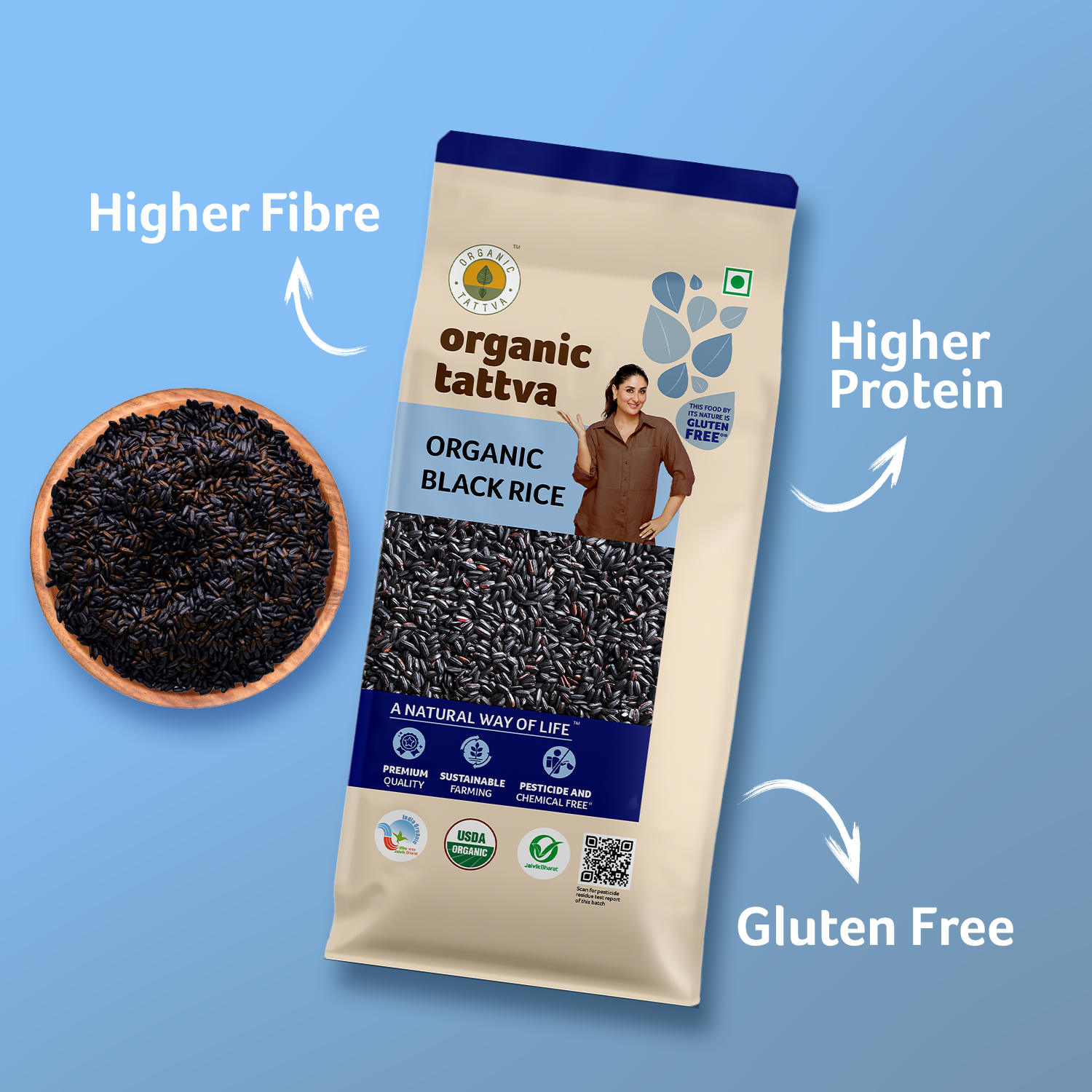 Organic Black Rice view 3