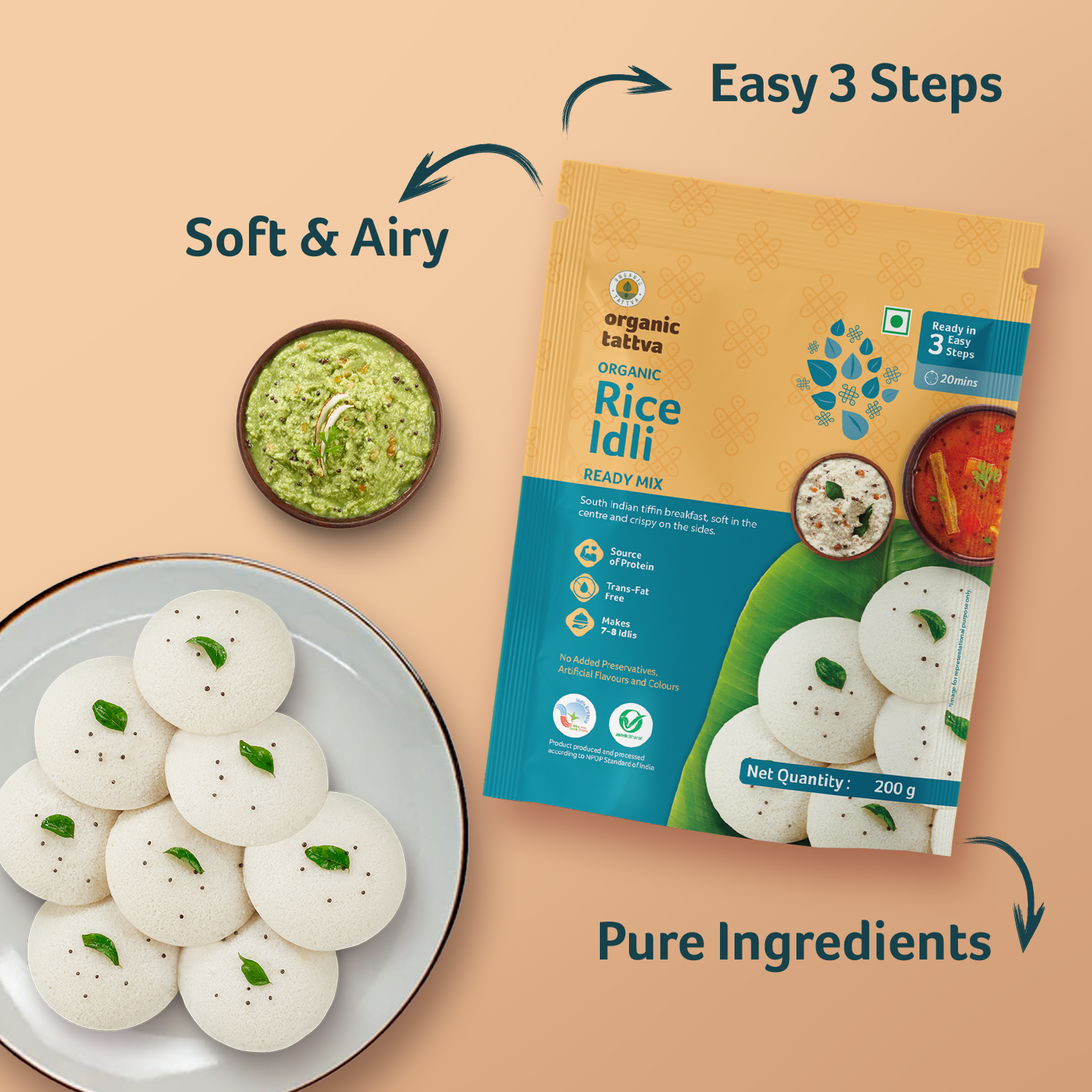 Organic Rice Idli Ready Mix