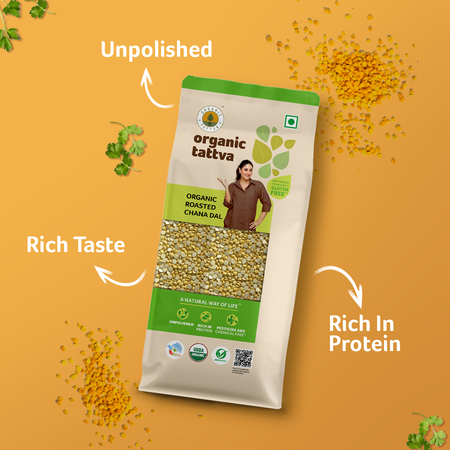 Organic Roasted Chana Dal