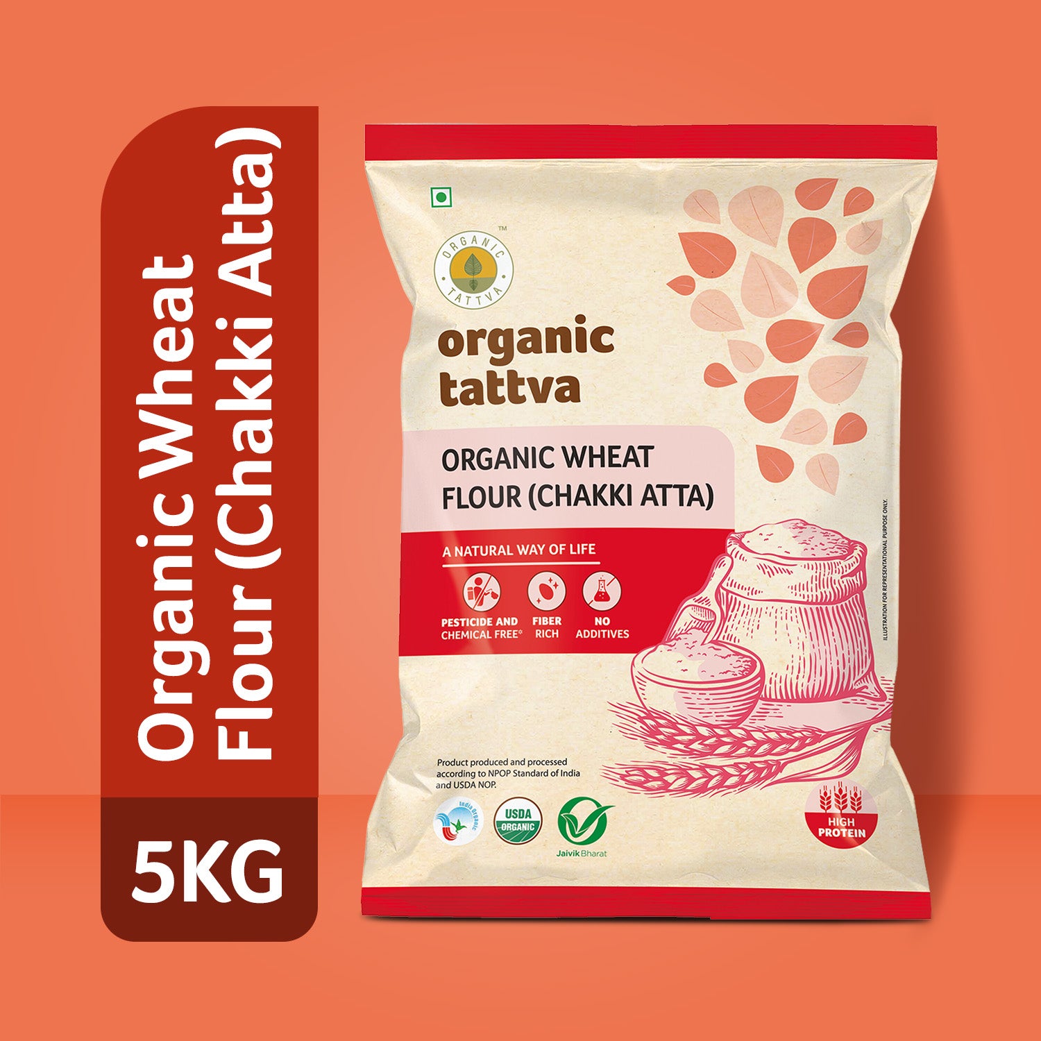 Organic Whole Wheat Flour (Chakki Atta)