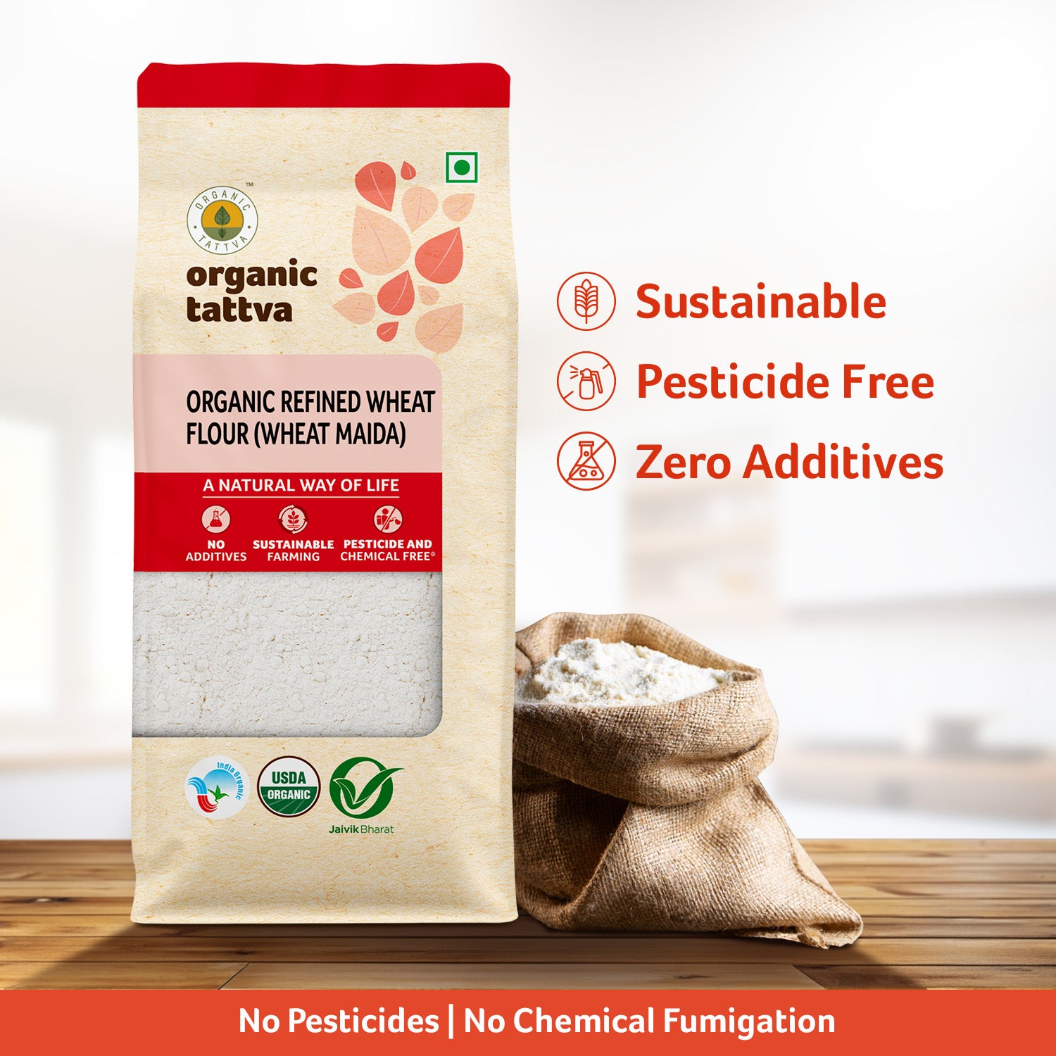 Organic Refined Wheat Flour (Wheat Maida)