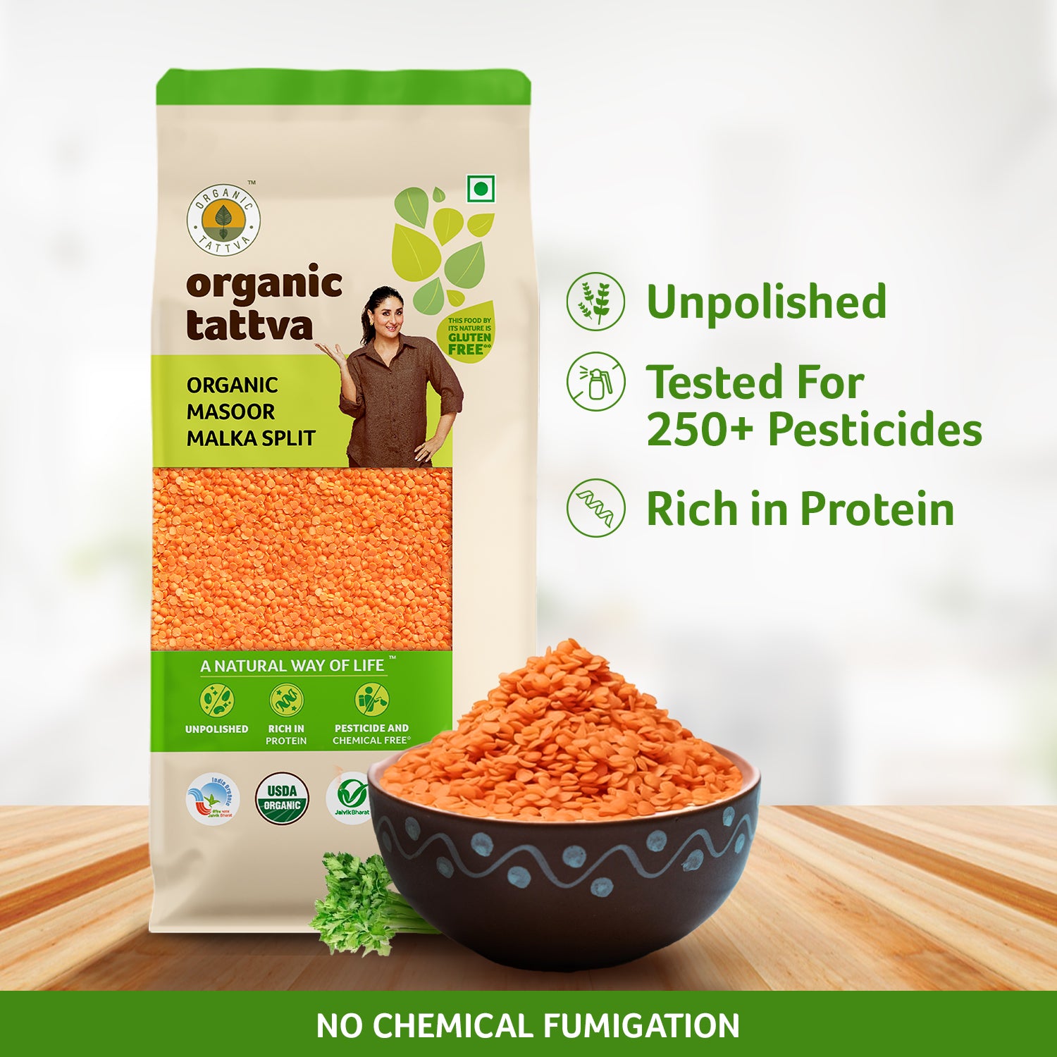 Organic Masoor Malka Split