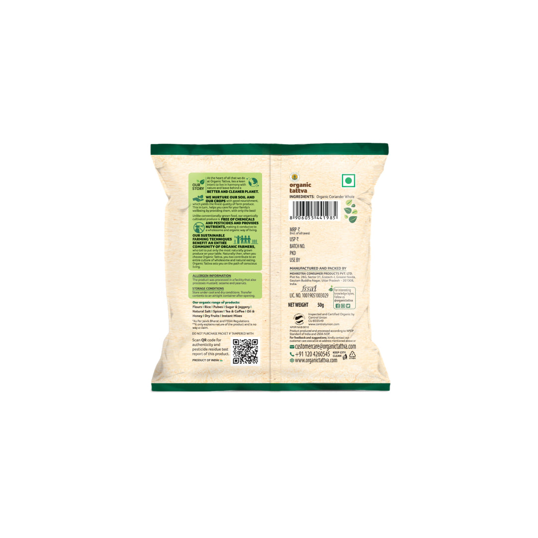 Organic Coriander Whole