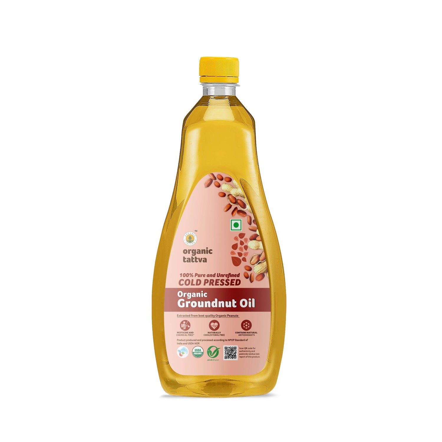 Organic Cold Pressed Groundnut Oil