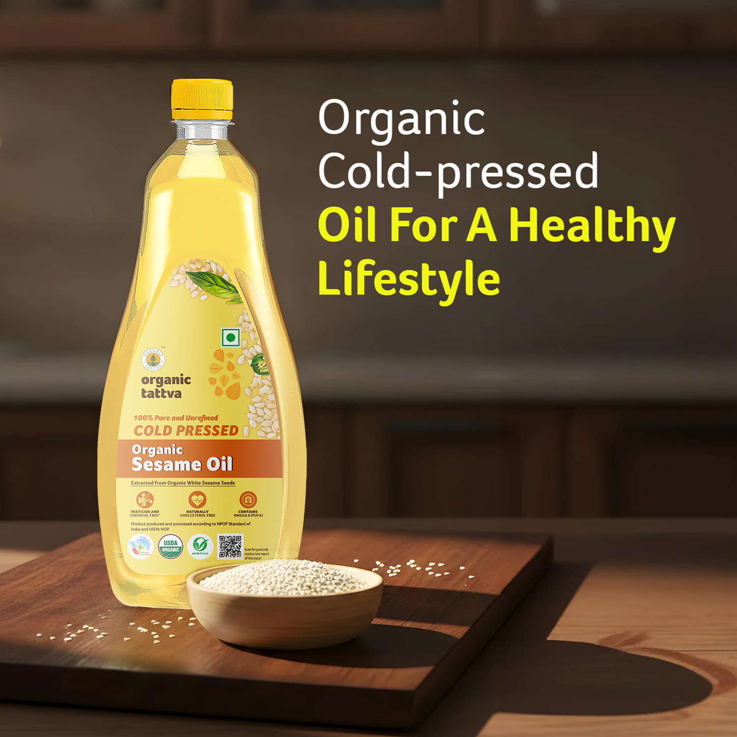 Organic Cold Pressed Sesame Oil