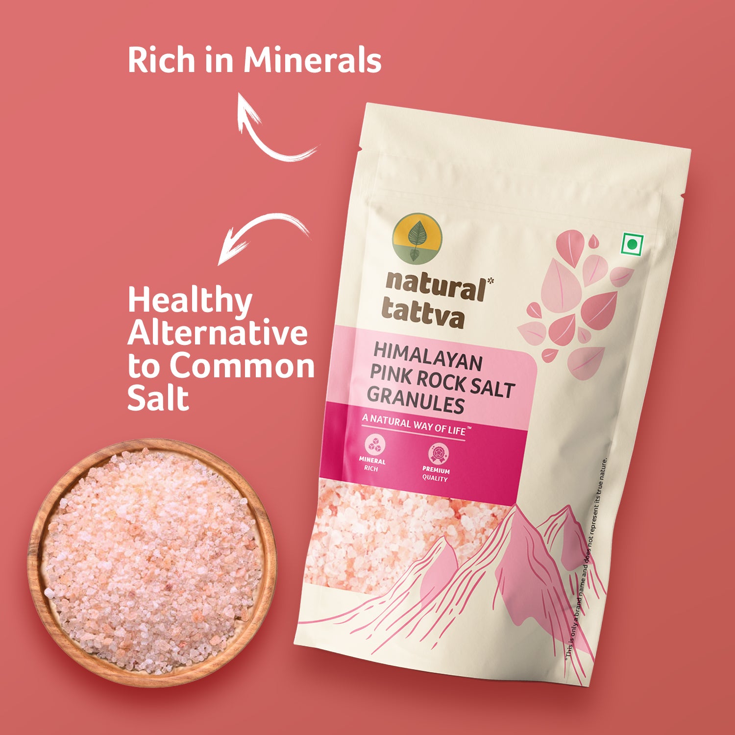 NATURAL TATTVA Himalayan Pink Salt Granules