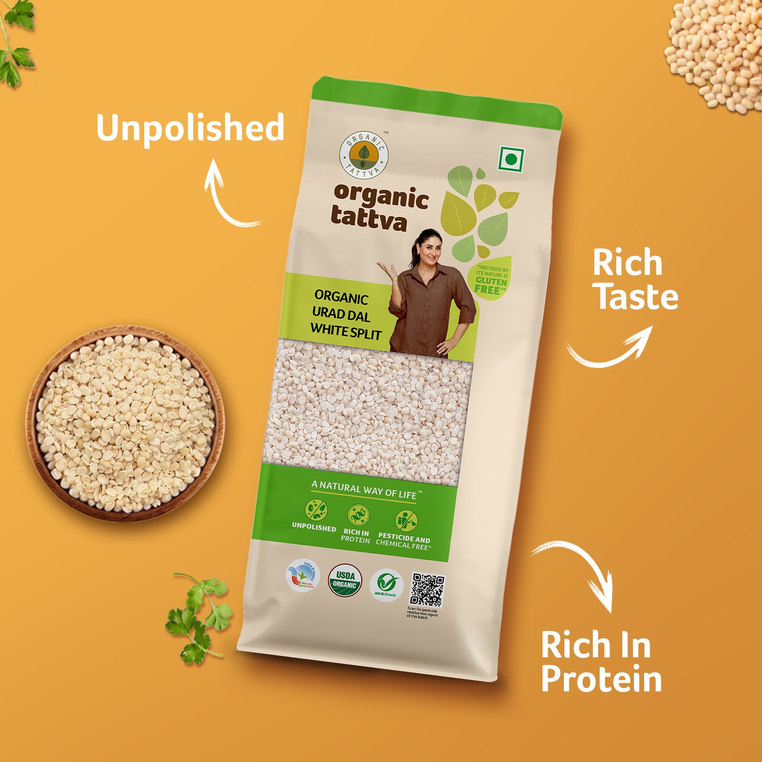 Organic Urad Dal White Split