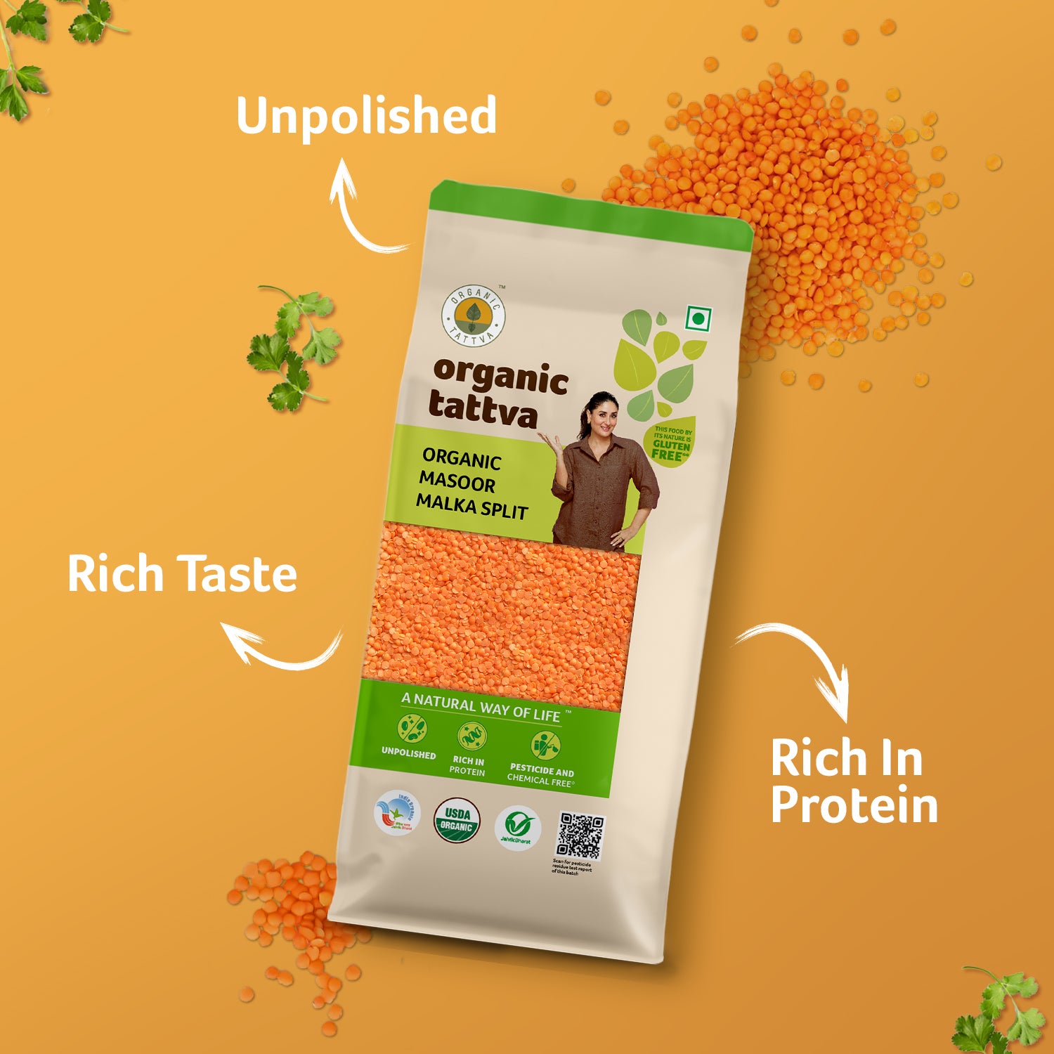 Organic Masoor Malka Split